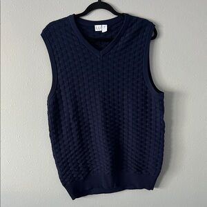 Elegant Navy V-Neck Sweater Vest